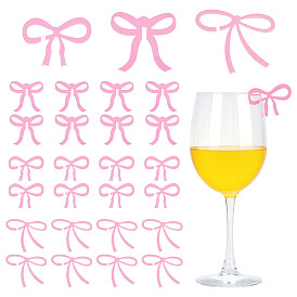 30шт 3 стили акриловые подвески для бокалов, маркер для напитков, бантом