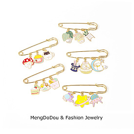 Cute Cartoon Japanese Style Girl Brooch - Simple, Delicate, Charming, Pin Clasp.
