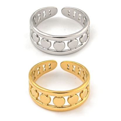 Ионное покрытие (IP) 304 круглая широко открытая манжета из нержавеющей стали для женщин