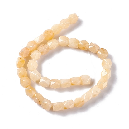 Natural Topaz Jade Beads Strands, Faceted, Rhombus