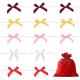 Gorgecraft 150шт 5 цвета полиэстер бантом, с проволочными стяжками, для поделок подарочная упаковка свадебные конфеты украшение партии
