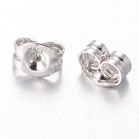 Écrou d'oreille en argent sterling plaqué platine