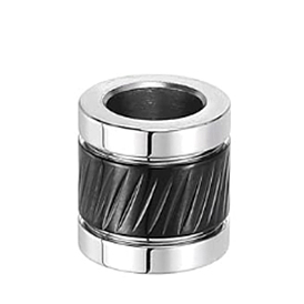 304 Stainless Steel Glazed European Beads, Large Hole Beads, Column, Ion Plating(IP)
