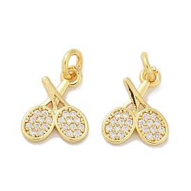 Латунные микро проложить кубического циркония подвески, теннисная ракетка, с целью перехода в кольце, стойки покрытие, прочное покрытие, без кадмия и без свинца