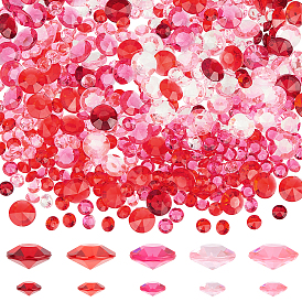 6000 шт. 10 стили остроконечные акриловые стразы кабошоны, граненые, алмазная форма