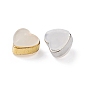 12Pcs 2 Colors Silicone Belt Earring Backs, Ear Nut, with Brass Findings, Heart