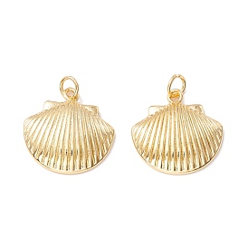 Rack Plating Brass Pendant, Eco-friendly, Cadmium Free & Lead Free, Shell