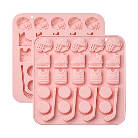 2шт. силиконовые формы на хоккейную тематику для поделок своими руками