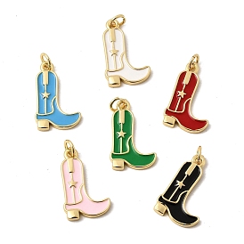 Латунь эмаль подвески, брелоки для ботинок, без кадмия и без свинца, долговечный, стойки покрытие, реальный 18 k позолоченный