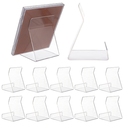 12Pcs Transparent Acrylic Bookshelf