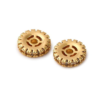 Латунные микро проложить кубических циркония шарики прокладки, плоско-круглые, без никеля , стойки покрытие