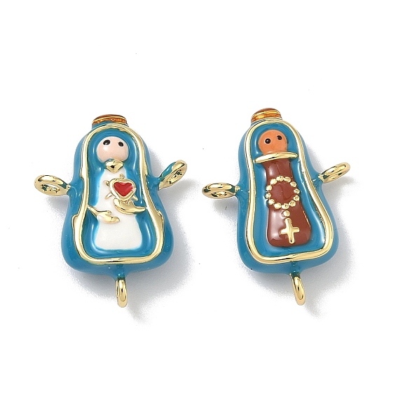 Латунная эмаль религия дева компоненты люстры звенья, долговечный, без кадмия и без свинца, стойки покрытие, реальный 18 k позолоченный