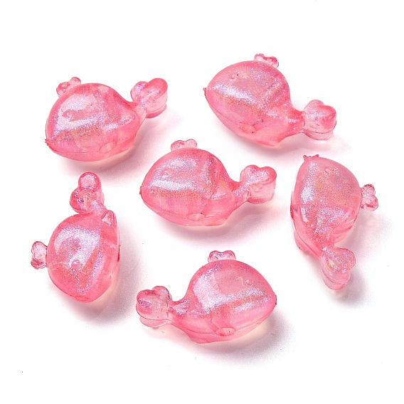 Прозрачные светящиеся акриловые бусины, блеск бисера, светится в темноте, кит