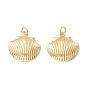 Rack Plating Brass Pendant, Eco-friendly, Cadmium Free & Lead Free, Shell