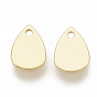 Brass Charms, Blank Stamping Tag, Nickel Free, Real 18K Gold Plated, Teardrop