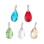 Подвески из каплевидного стекла, граненые