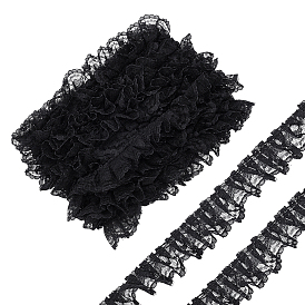 15 ярдов полиэстеровых кружевных лент с цветами, для декора из ткани своими руками