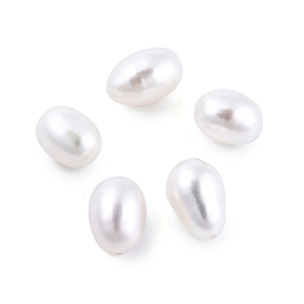 Natural Keshi Pearl Beads, Freshwater Pearl, Half Drilled, Rice