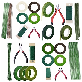 Floral Arrangement Kits, with Floral Tools, Adhesive Tapes, Floriculture Paper Wire, Bouquet Stem Wrap Florist Wire, Jewelry Pliers