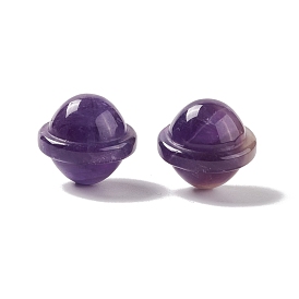 Natural Amethyst Beads, No Hole, Saturn Shape