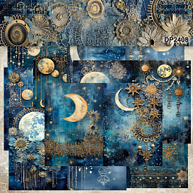8 pcs 8 styles blocs de papier de scrapbooking, pour scrapbook album bricolage, papier de fond, décoration de journal intime