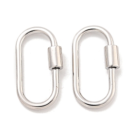 Brass Spring Ring Clasps, Long-Lasting Plated, Lead Free & Cadmium Free, Oval