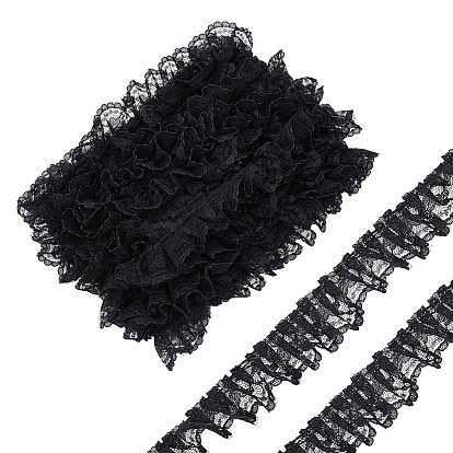 15 ярдов полиэстеровых кружевных лент с цветами, для декора из ткани своими руками