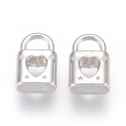 CCB Plastic Pendants, Padlock with Heart