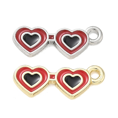 Подвески из эмали и сплава, подвески в виде сердечек для очков, долговечный