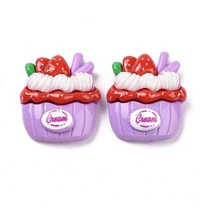 Непрозрачная смола торт decoden decoden кабошоны, имитация еды, клубника/вишня/апельсин/торт узор