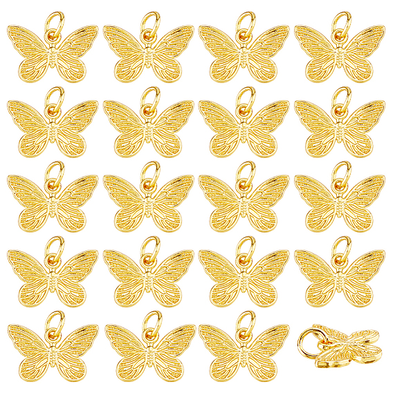 20 латунные подвески шт., бабочки прелести, с целью перехода в кольце