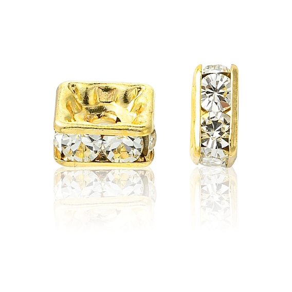 Оправы из кристаллов preciosa® maxima с несколькими камнями, Шарики прокладки, чешский хрусталь, 711 39 208 квадратный рондель с максимальными шатонами, 00030 кристалл