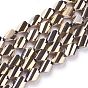 Electroplate Glass Beads Strands, Twist