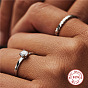 925 Sterling Silver Diamond Ring for Engagement, Proposal and Daily Wear