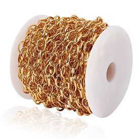 Unwelded Aluminum Cable Chains, for Jewelry Making, with Plastic Spools