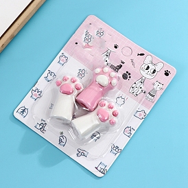 Kawaii Cat Paw PVC Erasers, for School Office Supplies
