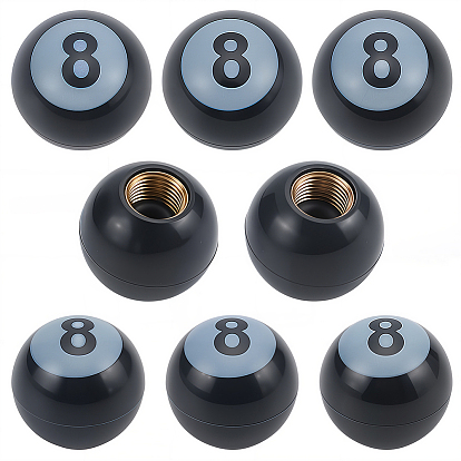 8Количество шт.8 Пластиковые колпачки для ниппелей шин в виде бильярдных шаров, с медным сердечником