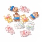 Transparent Resin Cabochons, Bear & Rabbit
