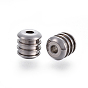 304 Stainless Steel Beads, Grooved Beads, Column