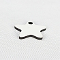 Sublimation Double-Sided Blank MDF Keychains, with Star Shape Wooden Hard Board Pendants and Iron Split Key Rings