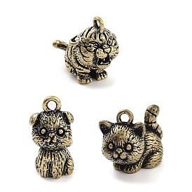 Tibetan Style Brass Pendants, Cat