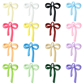 30шт. подвески из сплава с покрытием распылением и имитацией жемчуга из АБС-пластика, бантом, без кадмия, без никеля и без свинца