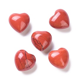 Piedra natural del amor del corazón del jaspe rojo, piedra de palma de bolsillo para el equilibrio de reiki
