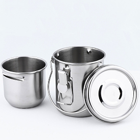 Stainless Steel Buckets, with Handle, Painting & Drawing Supplies