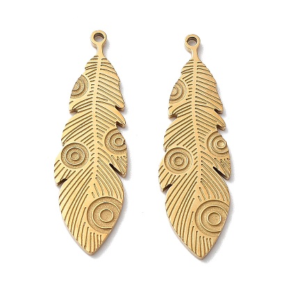 Ионное покрытие (ip) 304 подвески из нержавеющей стали, ручная полировка, лазерная резка, очарование перьев