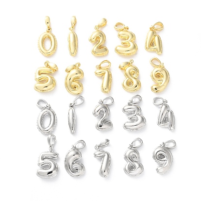 Латунные подвески, числовые прелести, стойки покрытие, долговечный, без свинца и без кадмия