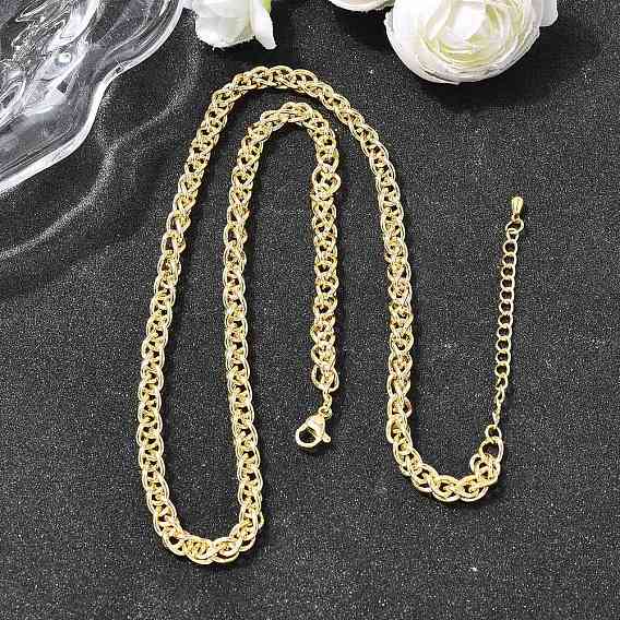 Латунные цепочки из пшеницы ожерелья для женщин, стойки покрытие, без кадмия и без свинца, долговечный