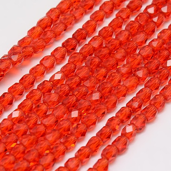 Glass Bead Strands, Faceted, Oval