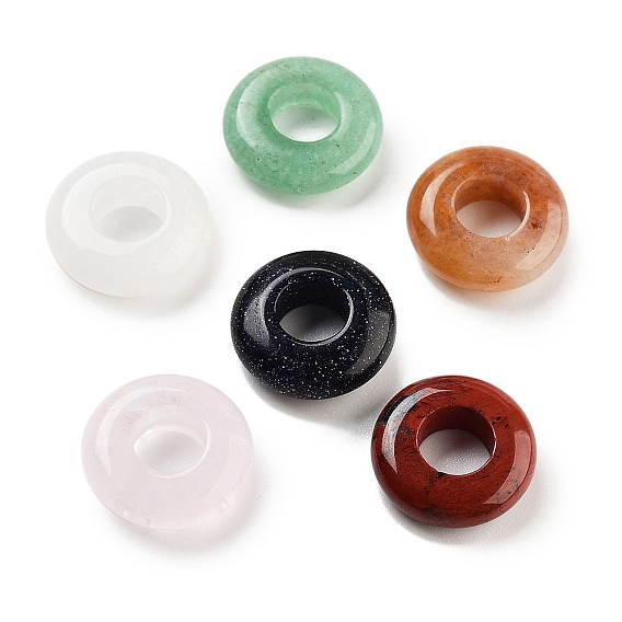 Драгоценный камень европейского бисера, бусины с большими отверстиями в форме шайбы