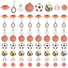 64 шт. 8 стили спортивные товары тематические сплавы эмалевые подвески